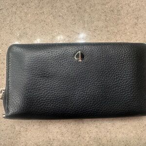 Kate Spade Black Textured Wallet